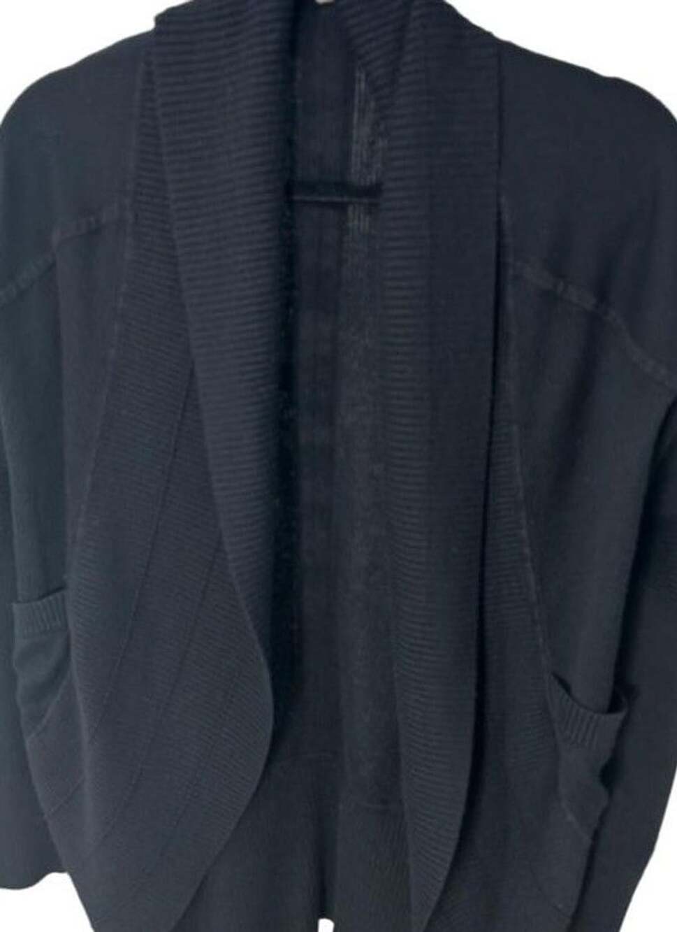 Lululemon Black Open Front Cardigan Sweater, Medium